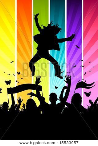 Funky folla colorata