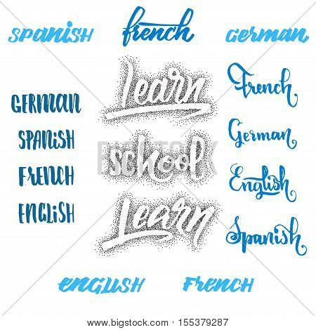 Learn Engish. Font drawn on the basis of handwriting calligraphy, modern cursive script brush.