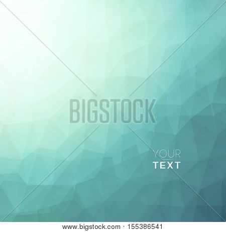 Abstract LowPoly Triangular Geometric Blue Vector Background