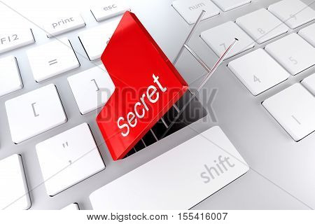red enter key underpass ladder secret 3D Illustration
