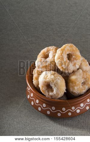 Indian Traditional Sweet Food Balushahi in Clay Pot