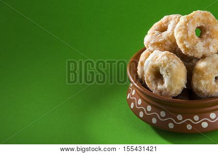 Indian Traditional Sweet Food Balushahi in Clay Pot