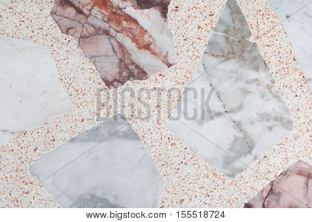 Marble patterned texture Terrazzo Floor polished stone pattern background and color