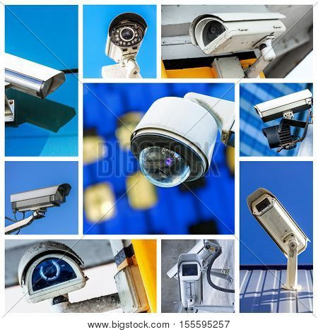 collage of security camera and urban video