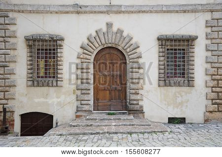 24 july 2014-Montepulciano-italy- Streets in the historic town of Montepulciano in the Tuscan countryside