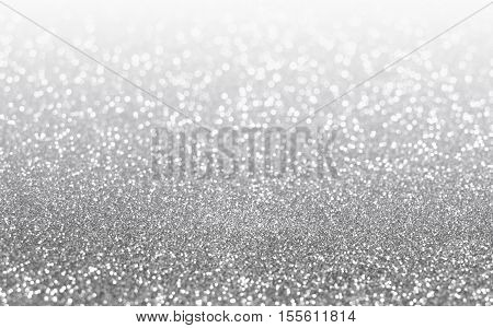 Silverl glitter background lens bokeh effect Silverspot backdrop blur bubble banner abstract soft circle dot sceneAbstract Christmas background