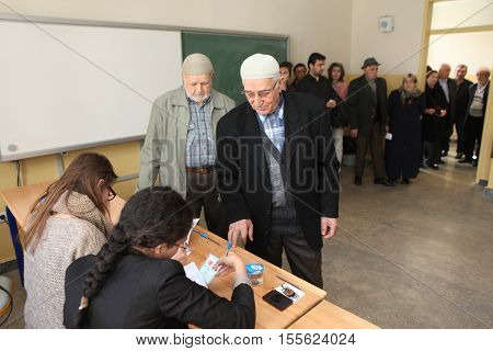 ISTANBUL,TURKEY-JUNE 7:Turks have begun voting in a general election which will determine whether the ruling party can change the constitution.on June 7, 2015 in Istanbul,Turkey.