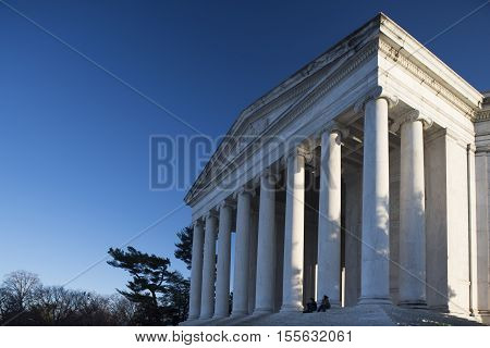 Washington D.C. USA - January 15 2016: The Thomas Jefferson Memorial