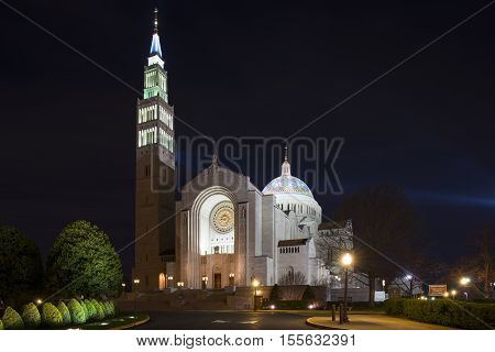 Washington D.C. USA - January 16 2016: The Basilica of the National Shrine of the Immaculate Conception