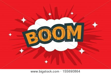 boom. wording sound effect set. Comic speech bubble cartoonvector illustration