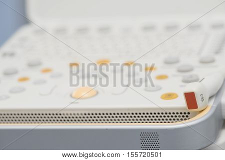 modern ultrasound machine with a variety of sensors for inspection of all organs of the human body