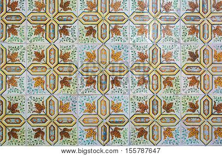 tradition portuguese ceramic tile. azulejo in lisbon