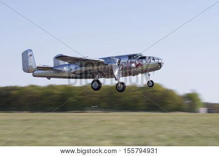 Maribor, Slovenia - April 16, 2016: Red Bull Display Team The Flying Bulls At Anual Training Camp In