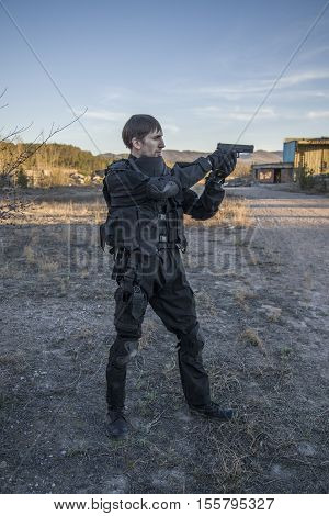 Russian Special Forces Training At A Military Training Ground.