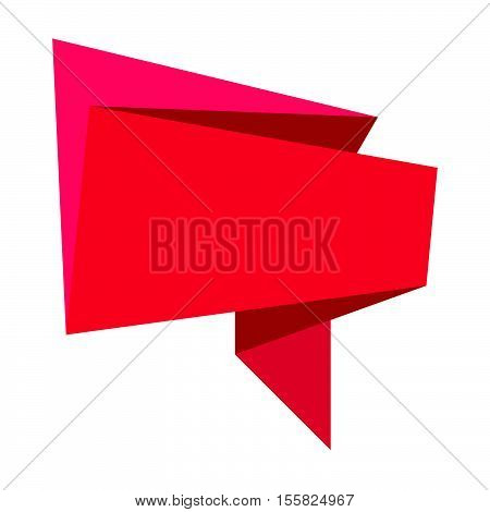 Abstract origami speech bubble icon illustration idesign