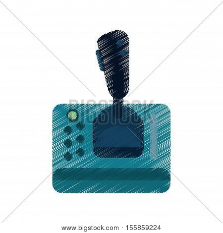 Videogame control icon. Game play leisure gaming and controller theme. Isolated design. Vector illustration