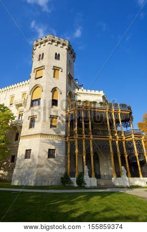 castle neogothic Hluboka nad Vltavou. Built in the thirteenth century and has undergone several renovations until now look like it is one of the most visited castles in the Czech Republic.