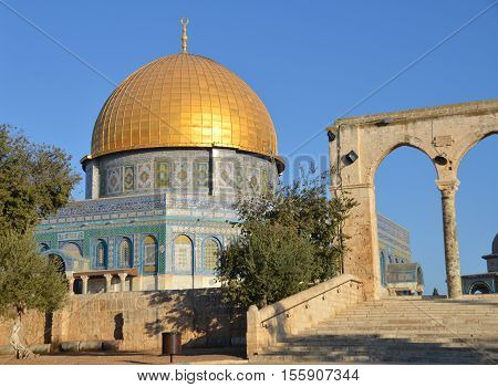 JERUSALEM ISRAEL 23 10 16: Temple Mount known as the the Noble Sanctuary of Jerusalem located in the Old City of Jerusalem, is one of the most important religious sites in the world.