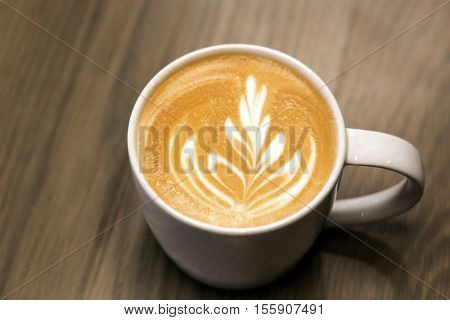 Late Art In Mug Of Coffee