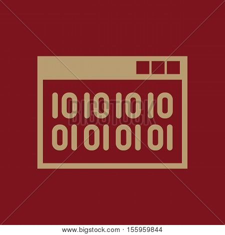 The web code icon. WWW and browser, development, seo, web code symbol. UI. Web. Logo. Sign Flat design App Stock vector