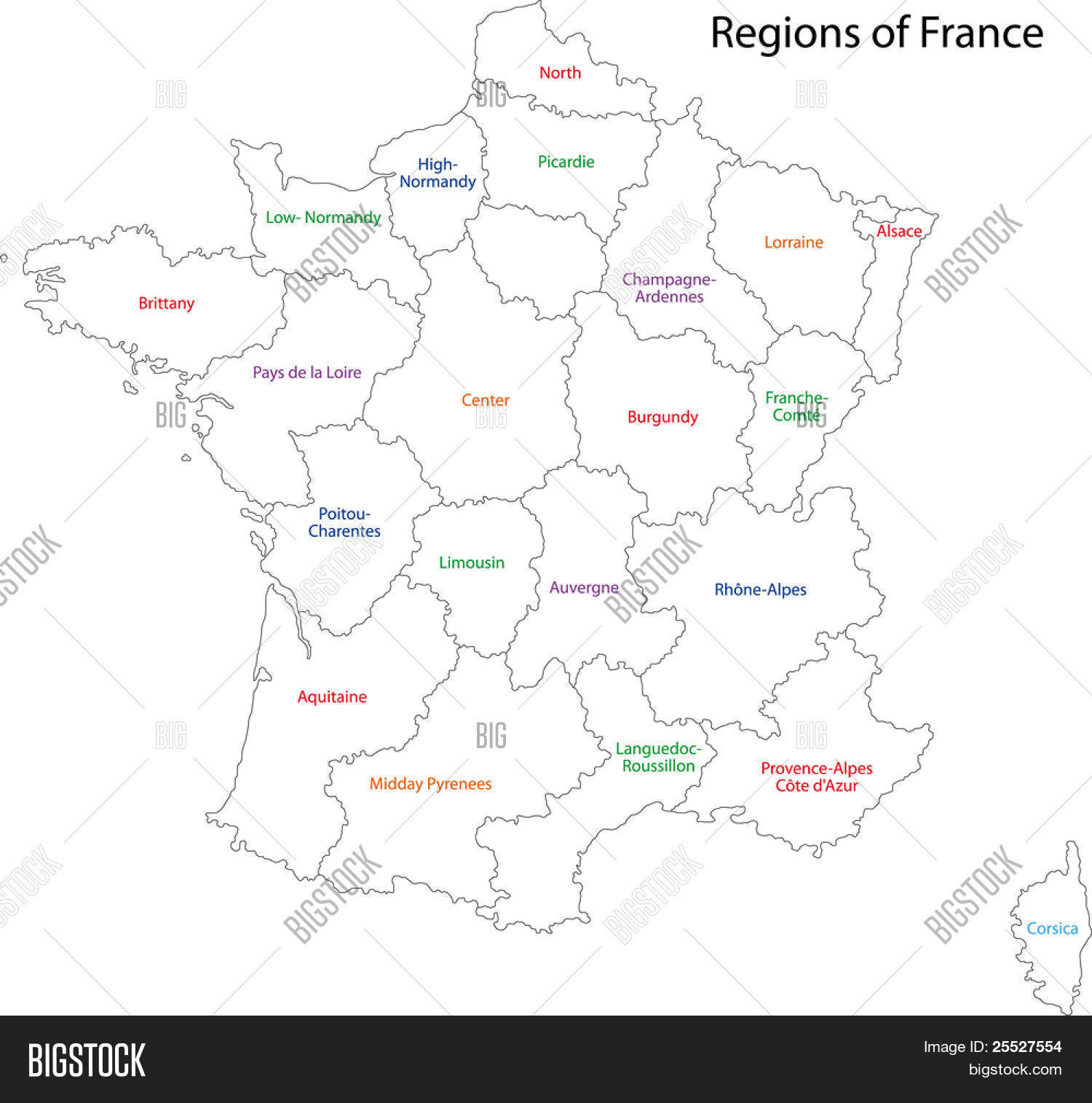 Outline France Map Image Photo Free Trial Bigstock 25527554 