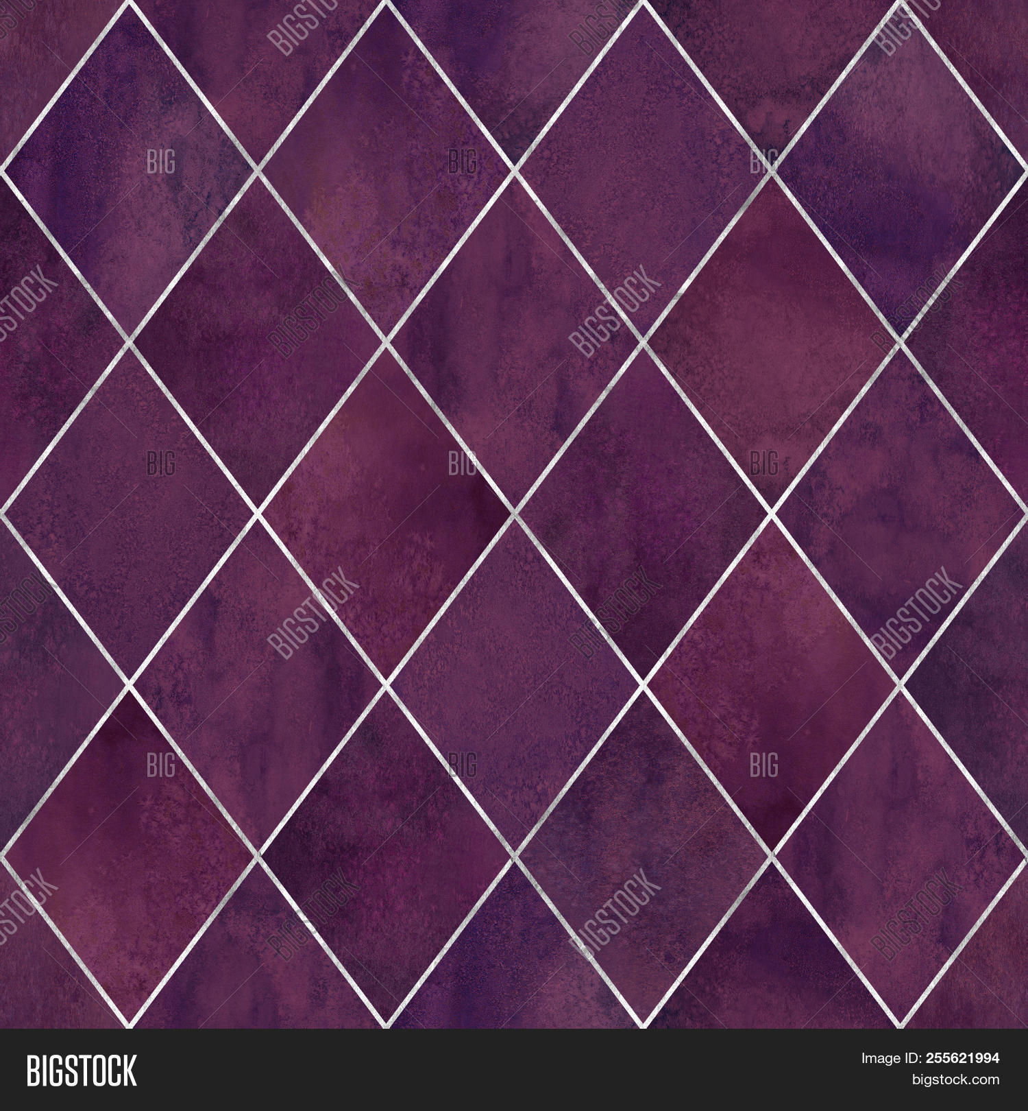 Watercolor Argyle Image Photo Free Trial Bigstock