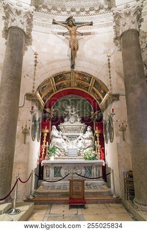 Split, Croatia, 19.06.2018 - Inside Of Cathedral Of Saint Domnius.