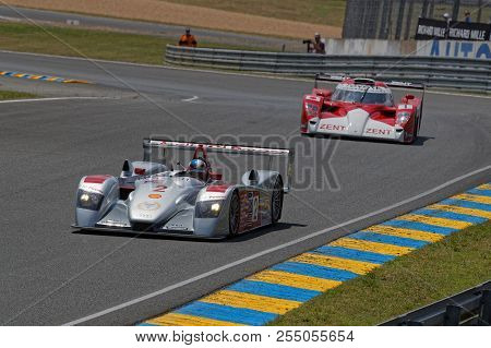 Le Mans, France, July 7, 2018 : Audi And Toyota At The Tertre Rouge During Le Mans Classic On The Ci