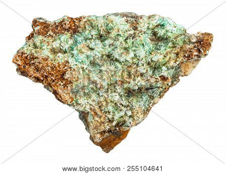 Macro Shooting Of Natural Mineral - Rough Pyrophyllite Stone Isolated On White Backgroung From Ural 
