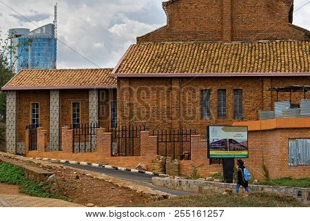 Kigali,rwanda - October 23,2017: Kiyovu This Is The Old St. Famille Church In Kn 1 Street.there Are 