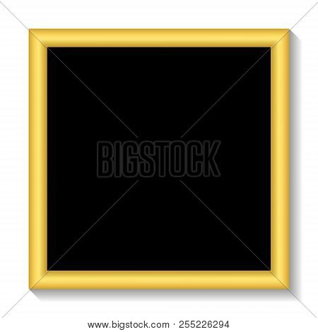 Golden Frame On Dark Background. Decorative Frame Or Border. Vector Illustration.