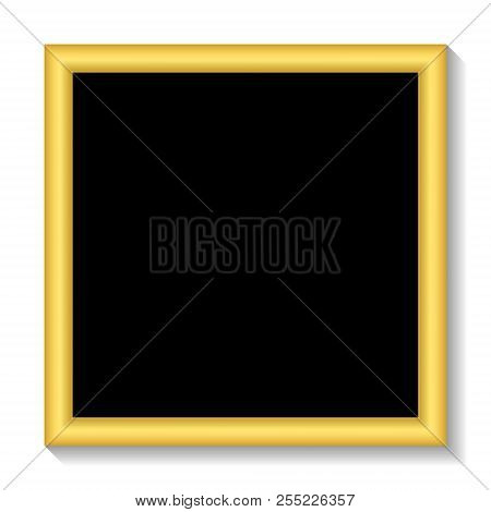 Golden Frame On Dark Background. Decorative Frame Or Border. Vector Illustration.