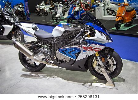 Bangkok, Thailand - August 22, 2018: Bmw S 1000 Rr Superbike Presented In Big Motor Sale 2018
