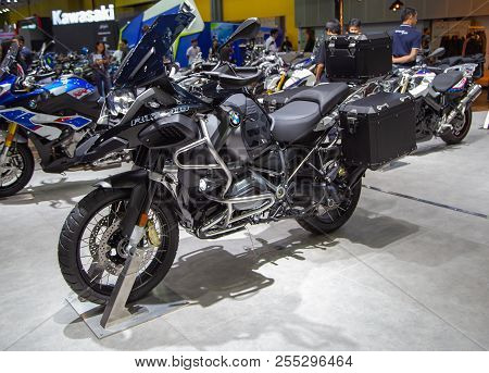 Bangkok, Thailand - August 22, 2018: Bmw R 1200 Gs Adventure Motorcycle Presented In Big Motor Sale 
