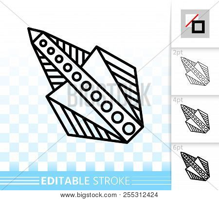 Mouse Cursor Thin Line Icon. Outline Web Sign Of Arrow. Click Linear Pictogram With Different Stroke
