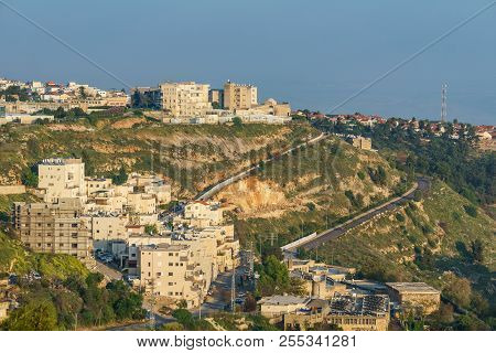 Safed, Israel - March 31, 2018: Panora View To The Old City Of Safed Israel.