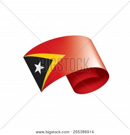 East Timor Flag, Vector Illustration On A White Background