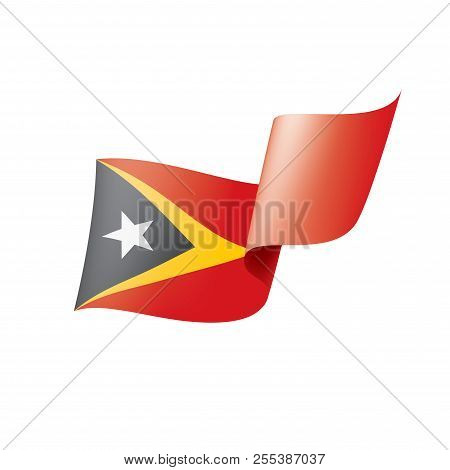 East Timor Flag, Vector Illustration On A White Background