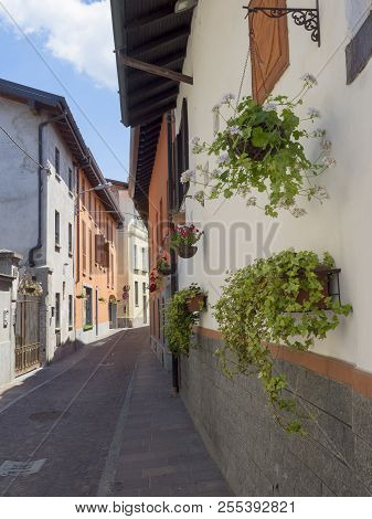 Somma Lombardo, Varese, Lombardy, Italy: Typical Old Street