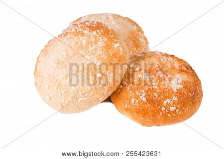 Baking, Bread On White Isolated Background
