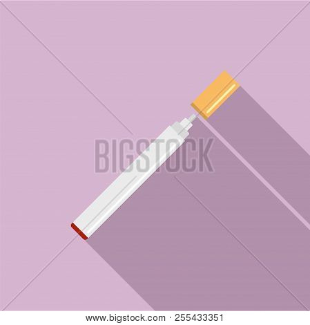 Electronical Cigarette Icon. Flat Illustration Of Electronical Cigarette Icon For Web Design