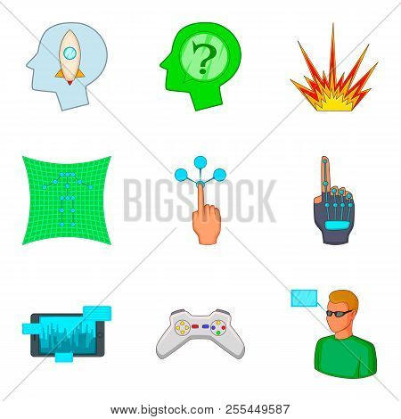 Game Show Icons Set. Cartoon Set Of 9 Game Show Icons For Web Isolated On White Background