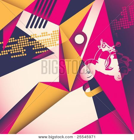 Modish illustration abstraite. Illustration vectorielle.