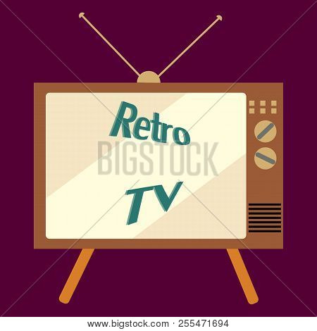 Old Retro Antique Hipster Vintage Picture Tube With A Convex Screen Of An Ancient Tv For Watching Tv