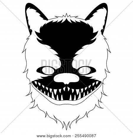 Isolated Halloween Werewolf Mask. Vector Illustration Design