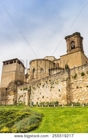 San Miguel Church And Surrounding Wall In Estella, Spain