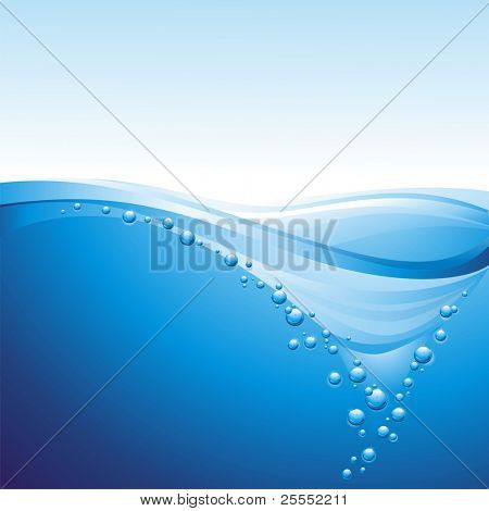 水背景 （矢量插图）