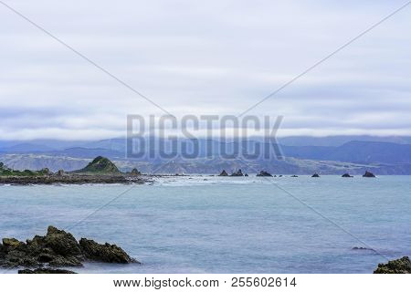 Beautiful Scenery Of Taputeranga Marine Reserve Is Located On Wellington  's South Coast Covering Is