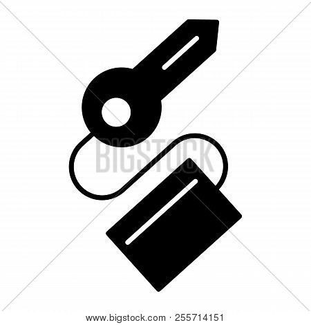 Key Solid Icon. Passkey Vector Illustration Isolated On White. Keychain With Key Glyph Style Design,