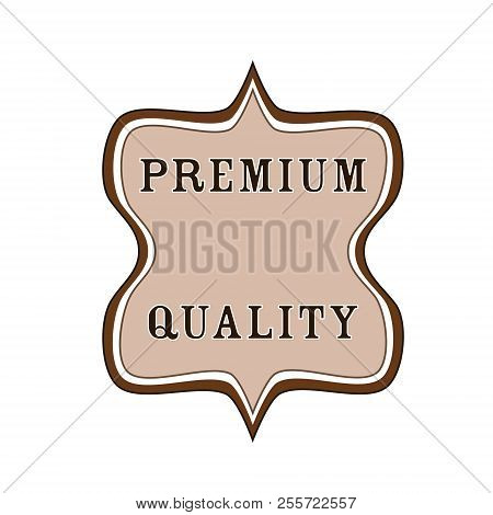 Elegant Badge Seal Tag Premium Quality Icon, Stock Vector Illustration